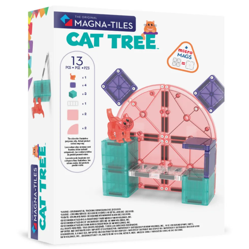 Magna-Tiles | Pieni raapimispuu kissalle, 13 osaa