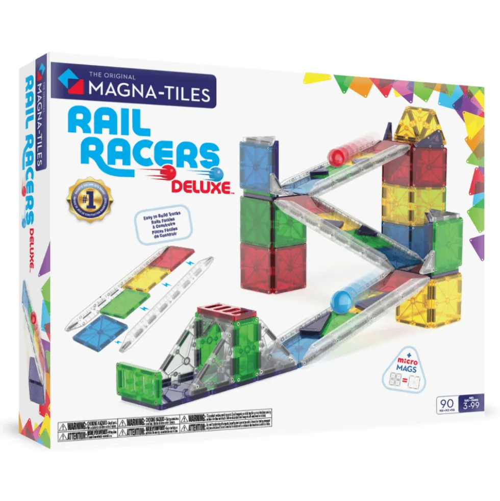 Magna-Tiles | Rail Racers Deluxe -kuularata, 33 os