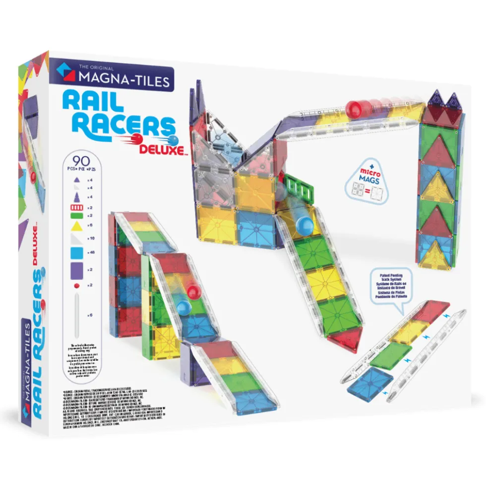Magna-Tiles | Rail Racers Deluxe -kuularata, 33 os