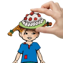 Magneettinen pukeutumisnukke - Peppi Pitkätossu
