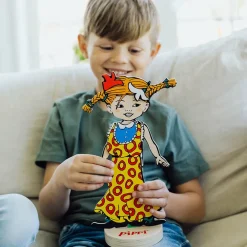 Magneettinen pukeutumisnukke - Peppi Pitkätossu