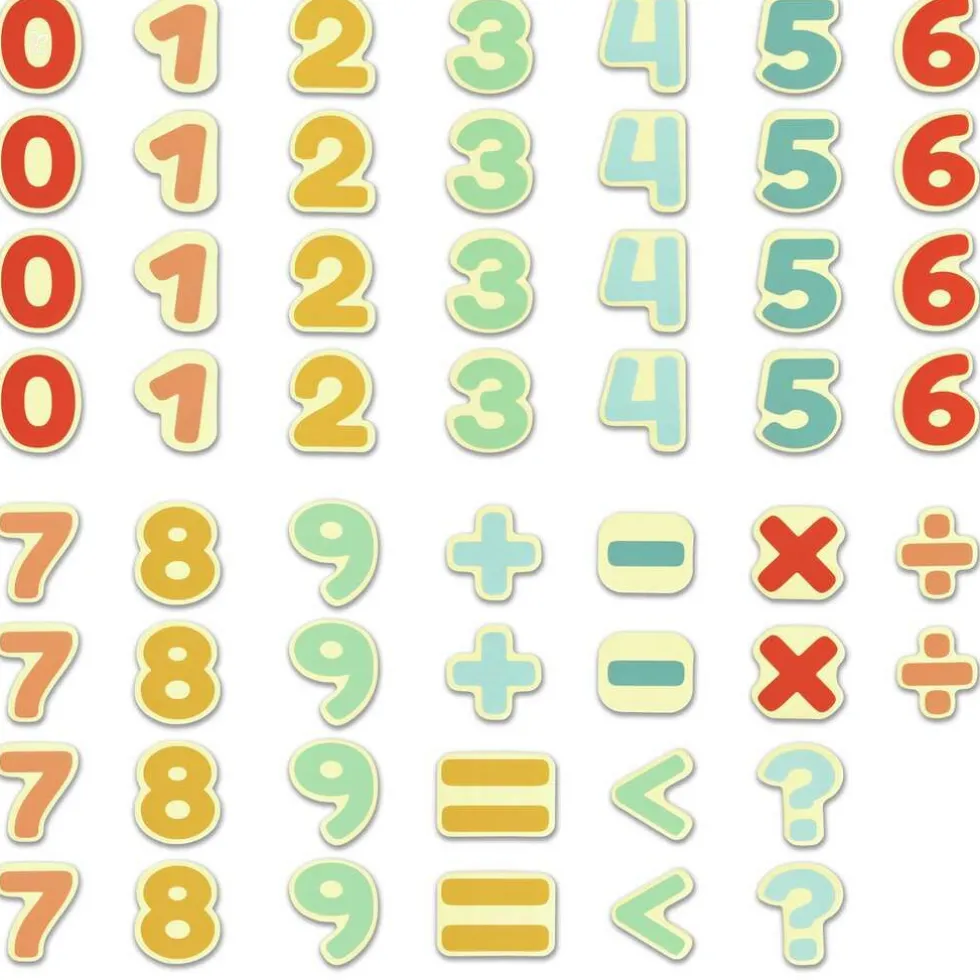 Magneettiset numerot ja symbolit, 54 osaa