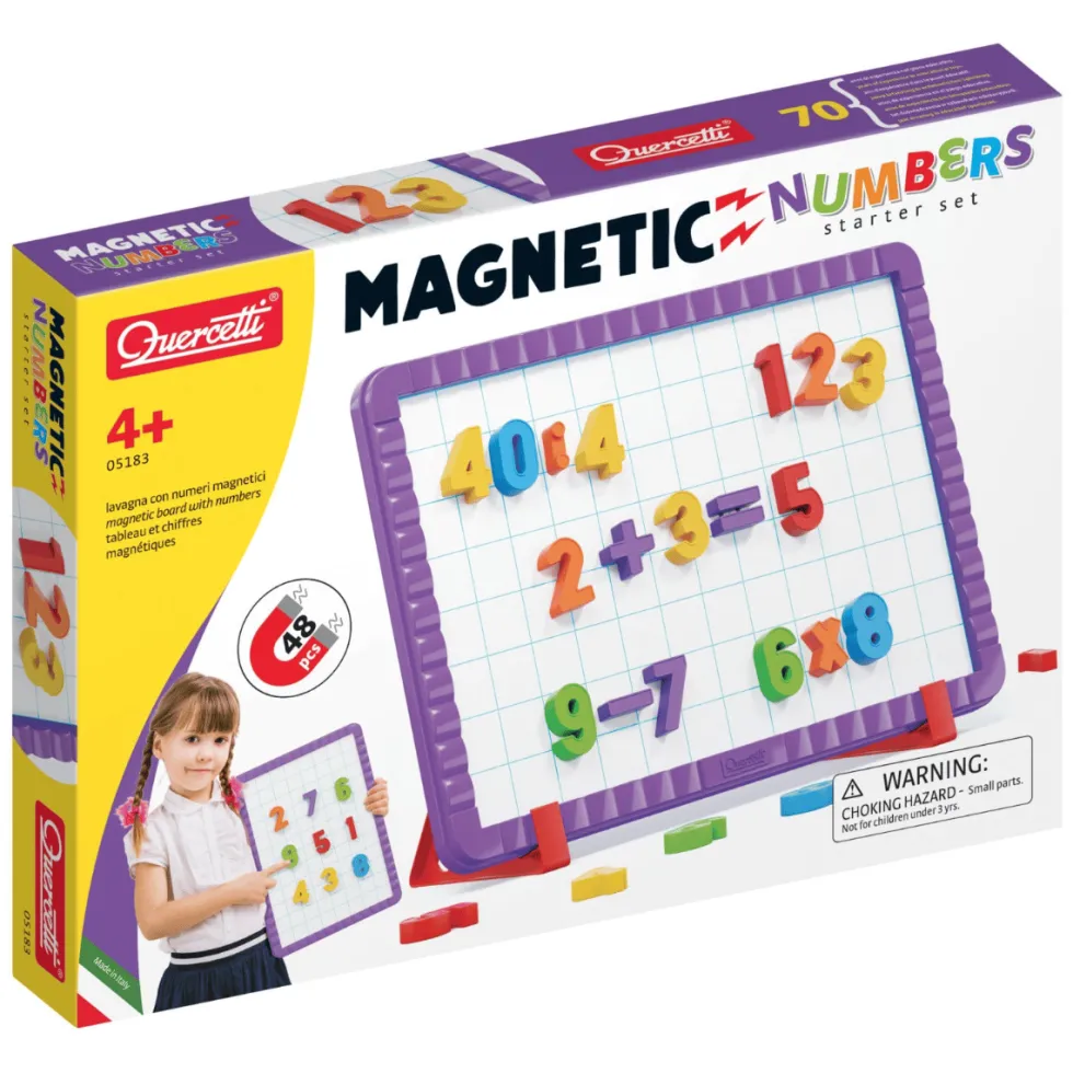 Magneettitaulu numeroilla ja symboleilla, 48 osaa