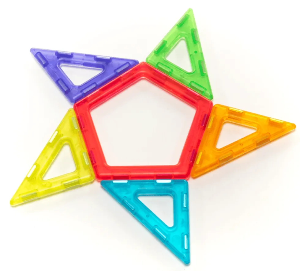 MAG Polydron | Läpinäkyvä | 100 osaa