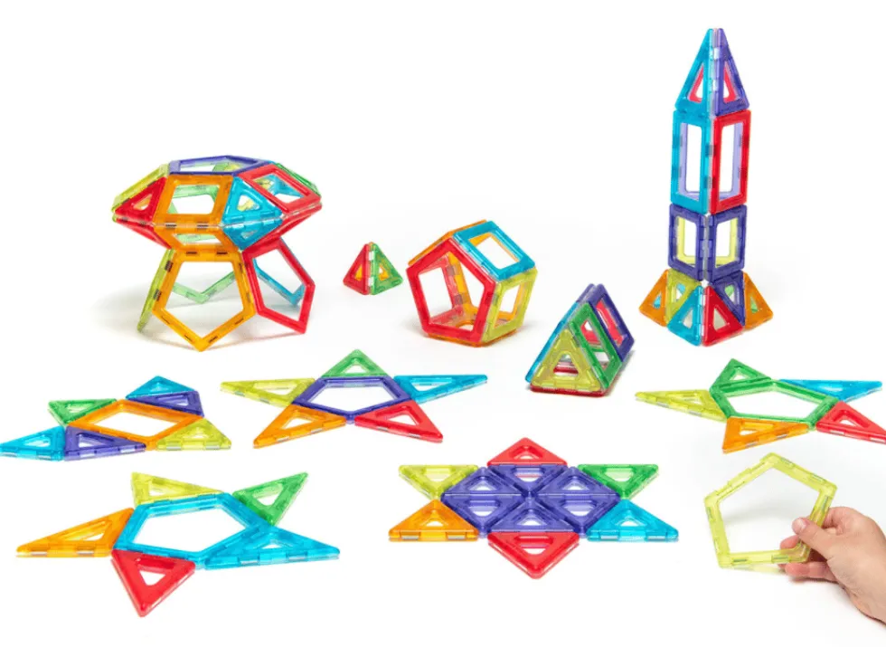 MAG Polydron | Läpinäkyvä | 100 osaa