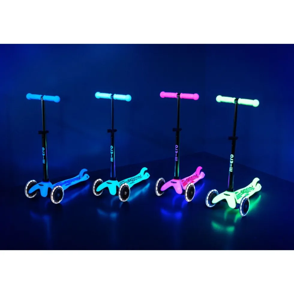 Micro potkulauta - Mini Deluxe Glow LED Plus, pink