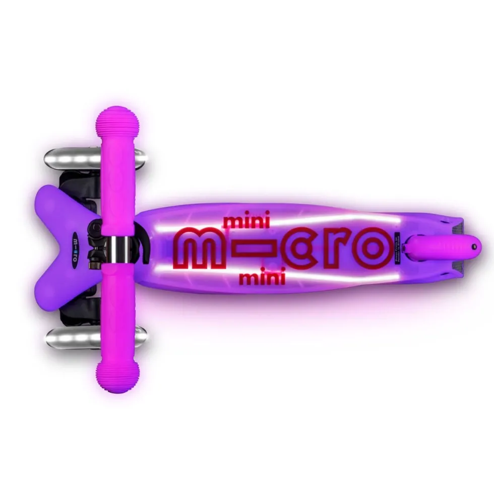 Micro potkulauta - Mini Deluxe Glow LED Plus, pink