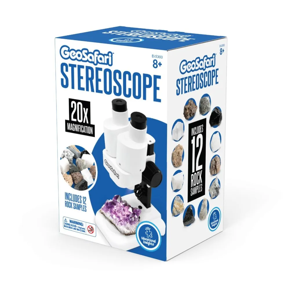 Mikroskooppi, Stereo 10-20x - Sis. 12 kivinäytettä