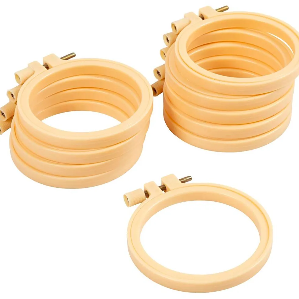 Muovinen kirjontakehys Ø9,5 cm - 10 kpl