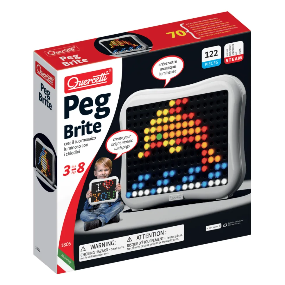 Nastamosaiikki - LED Peg Brite, 122 kpl
