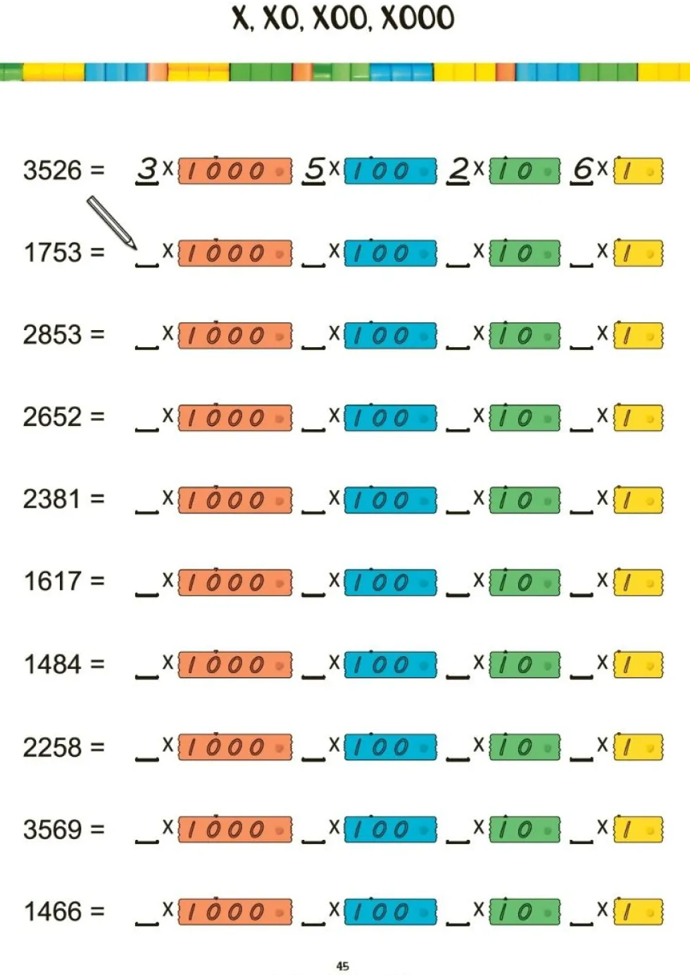 newméro palikat tehtävävihko, 8-10 v.