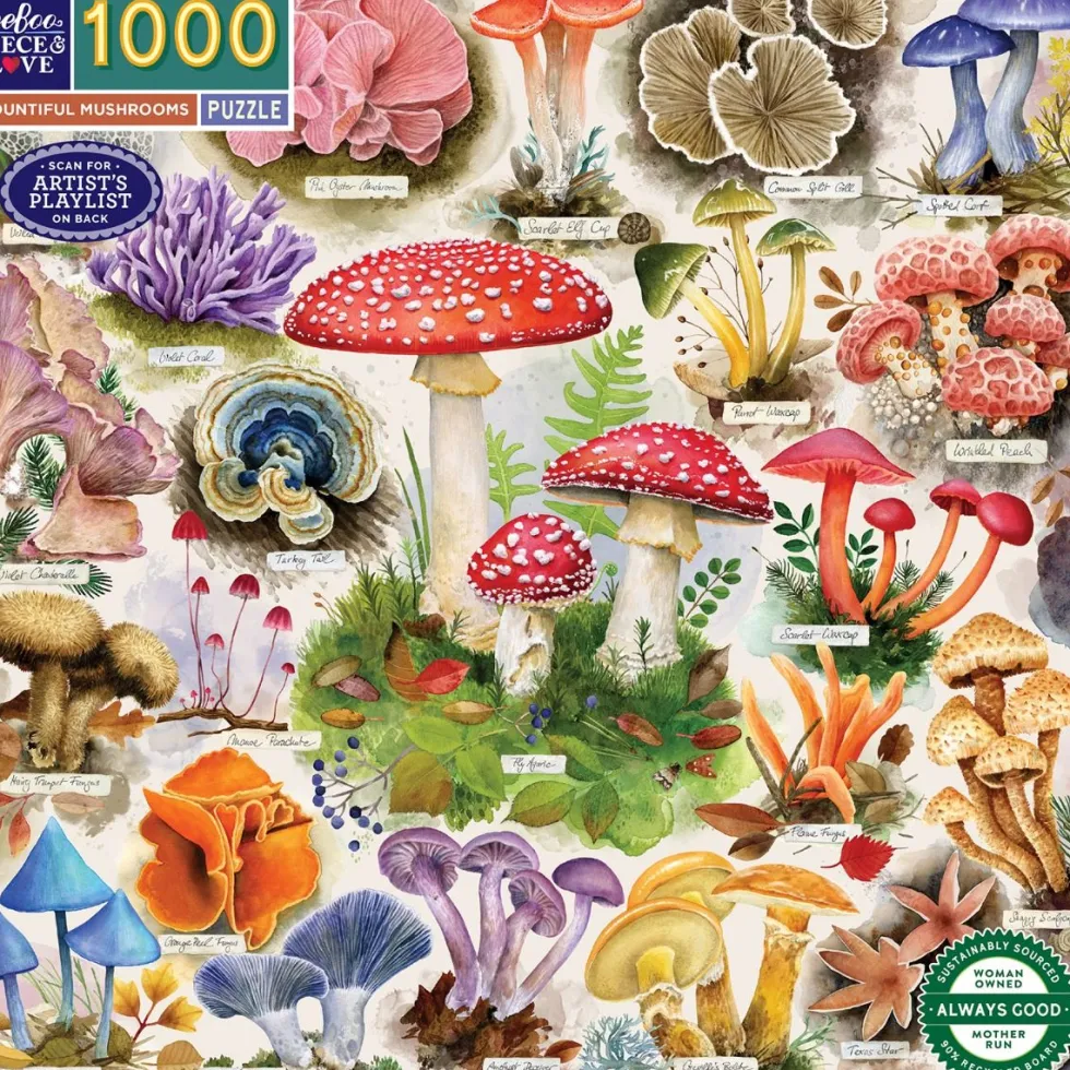 Palapeli, 1000 palaa – Bountiful Mushrooms