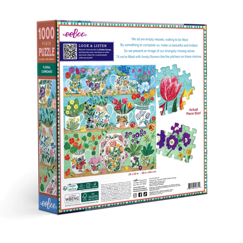 Palapeli, 1 000 palaa – Kukallinen kaappi