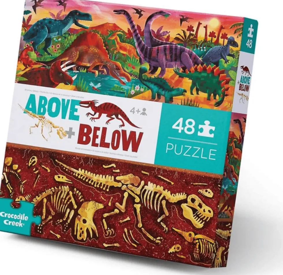 Palapeli, 48 palaa - Yllä/Alla - Dino World