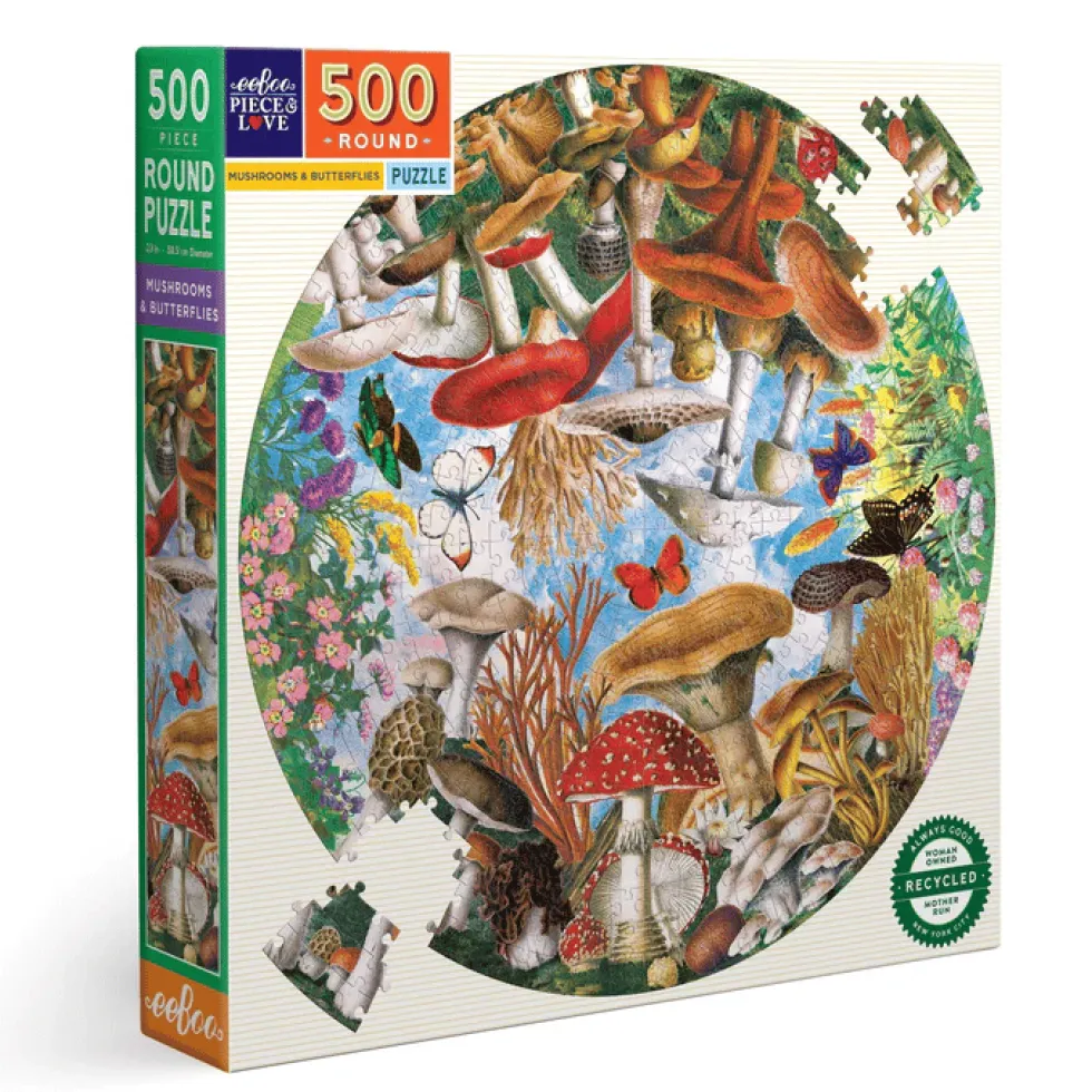 Palapeli 500 palalla - Sienet ja perhoset