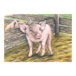 Palikkapalapeli - Maatilan eläimet, 9 palikkaa