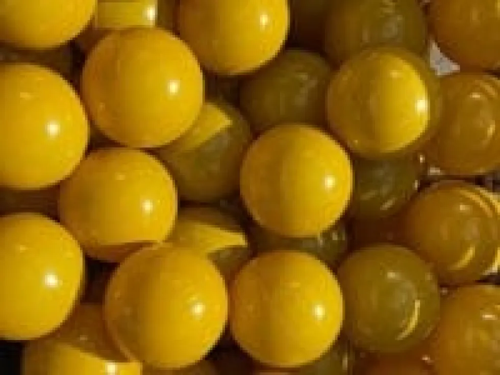 Pallomeripallot Ø7 cm - Tumman keltainen, 100 kpl