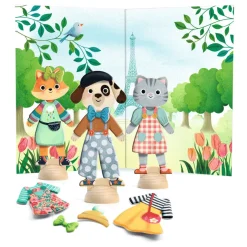 Paperinukke tarroilla - Bonjour Paris