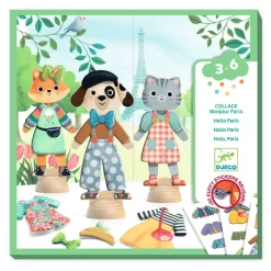 Paperinukke tarroilla - Bonjour Paris