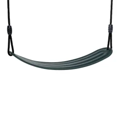 Pehmeä keinu 67x14 cm - Harmaa (mustat köydet)