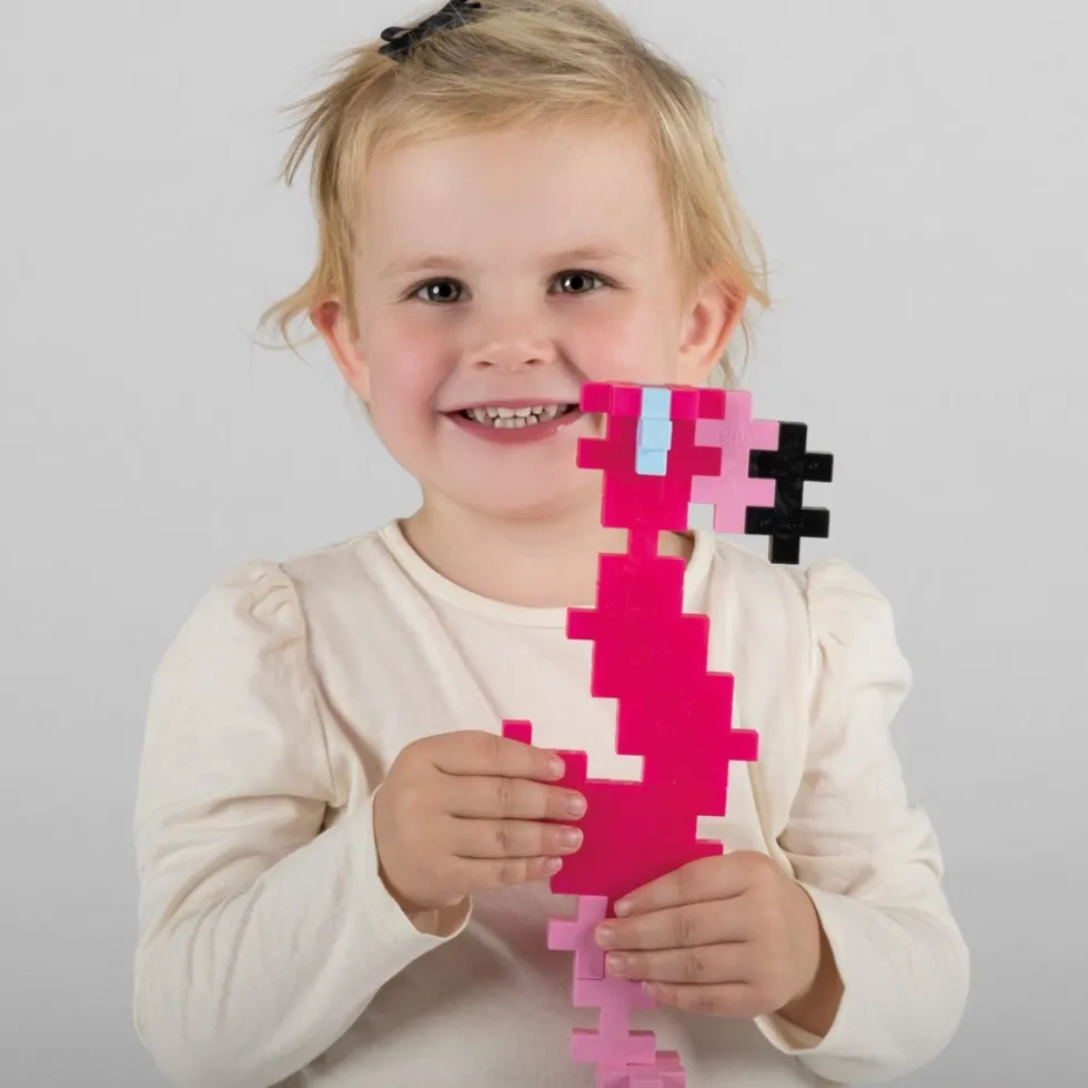 Plus-Plus BIG, 15 palaa putkessa - Flamingo
