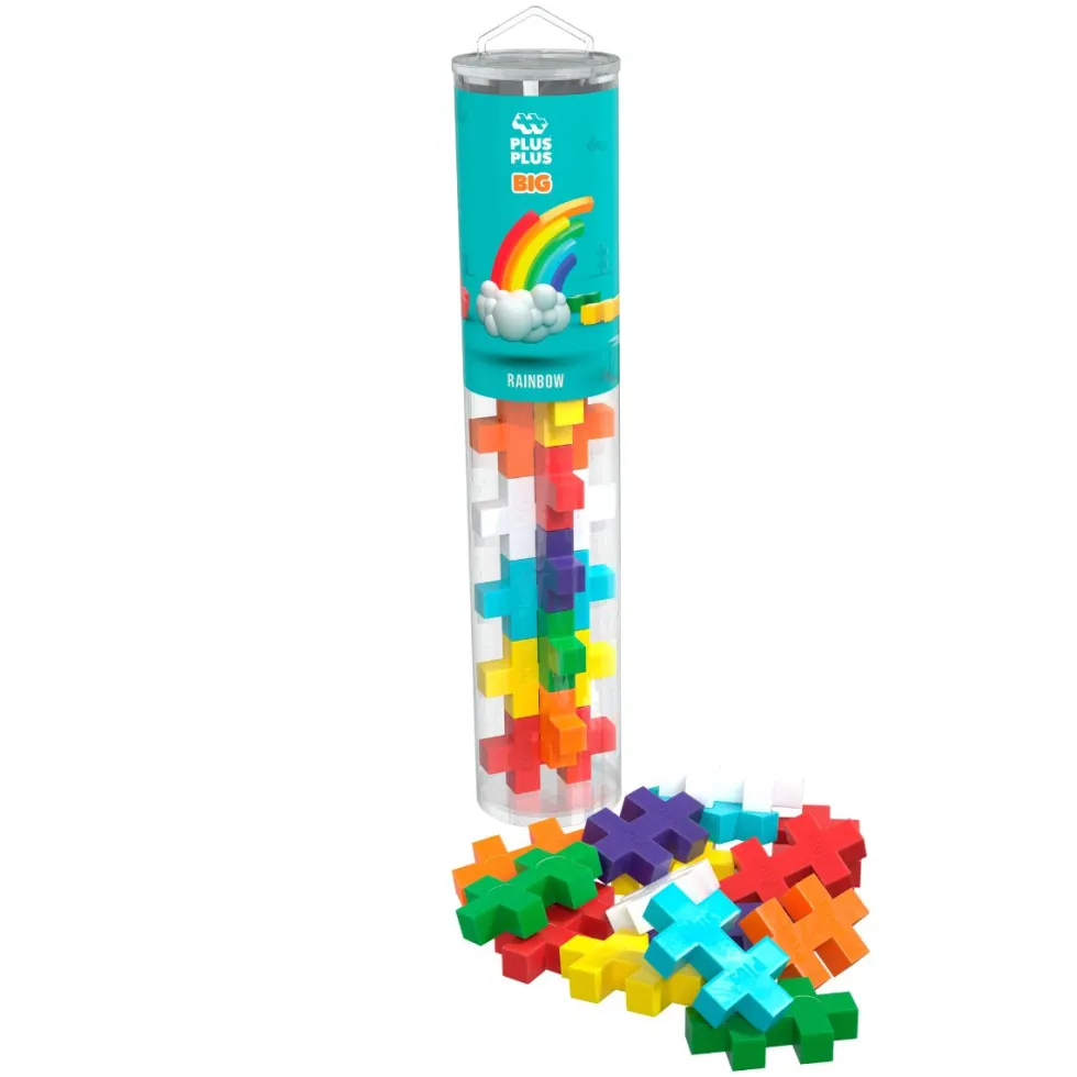 Plus-Plus BIG putkessa – Rainbow Mix (15 kpl)