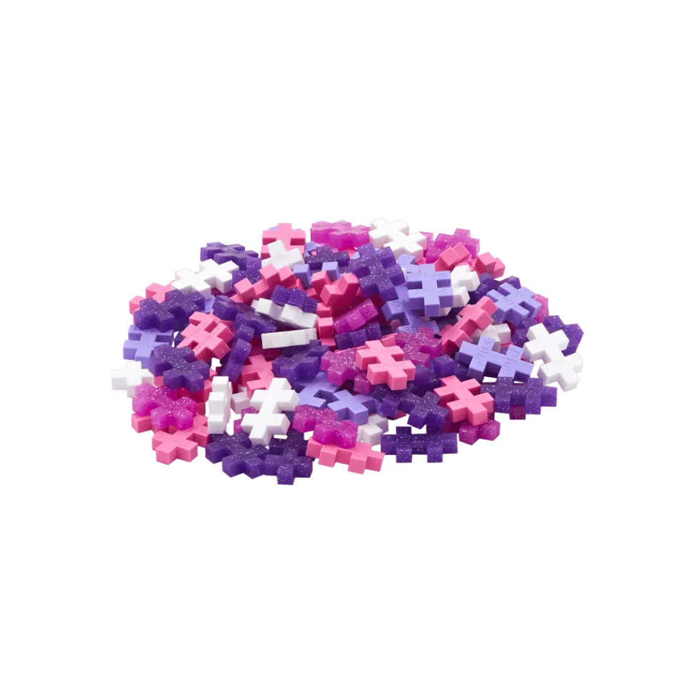 Plus-Plus paloja putkessa - Glitter Mix, 100 palaa