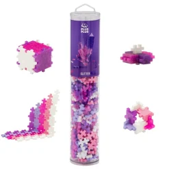 Plus-Plus paloja putkessa - Glitter Mix, 240 palaa