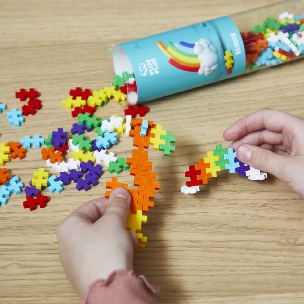 Plus-Plus paloja putkessa - Rainbow Mix, 240 kpl