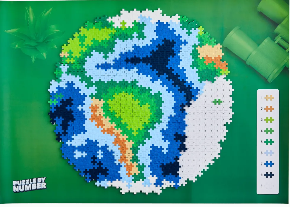 Plus-Plus - Puzzle By Number, Maapallo 800 kpl