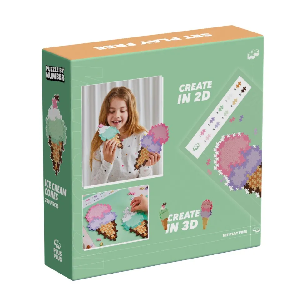 Plus-Plus - Puzzle by Number, Vohvelit, 250 kpl