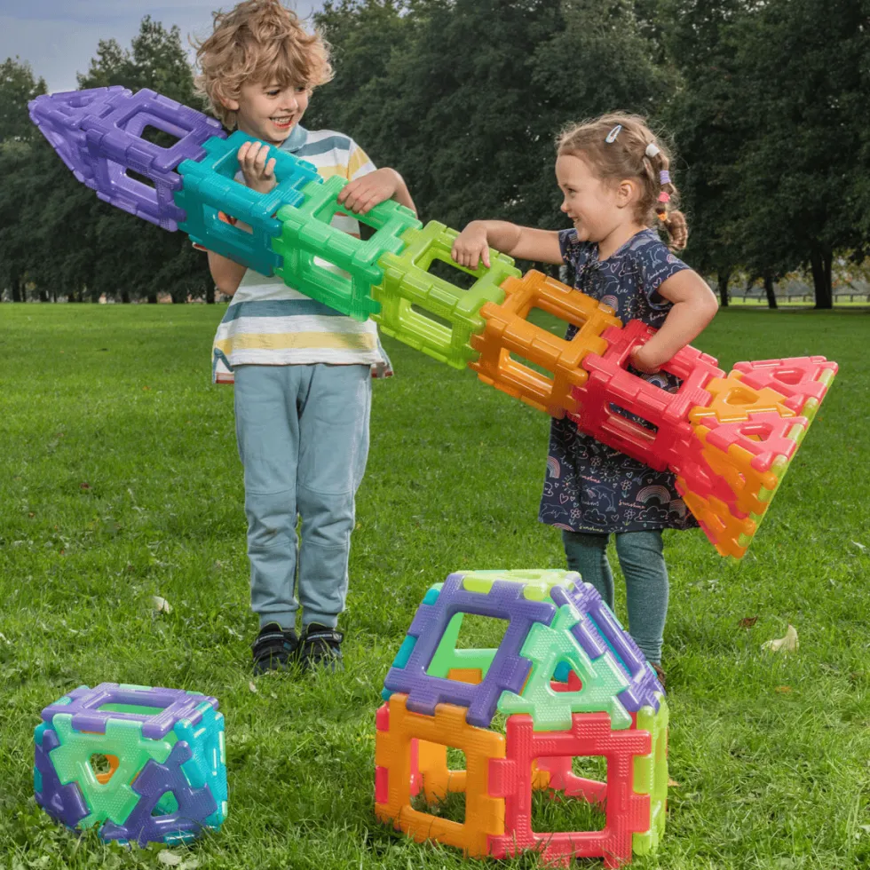 Polydron Large - Läpinäkyvä, 130 osaa