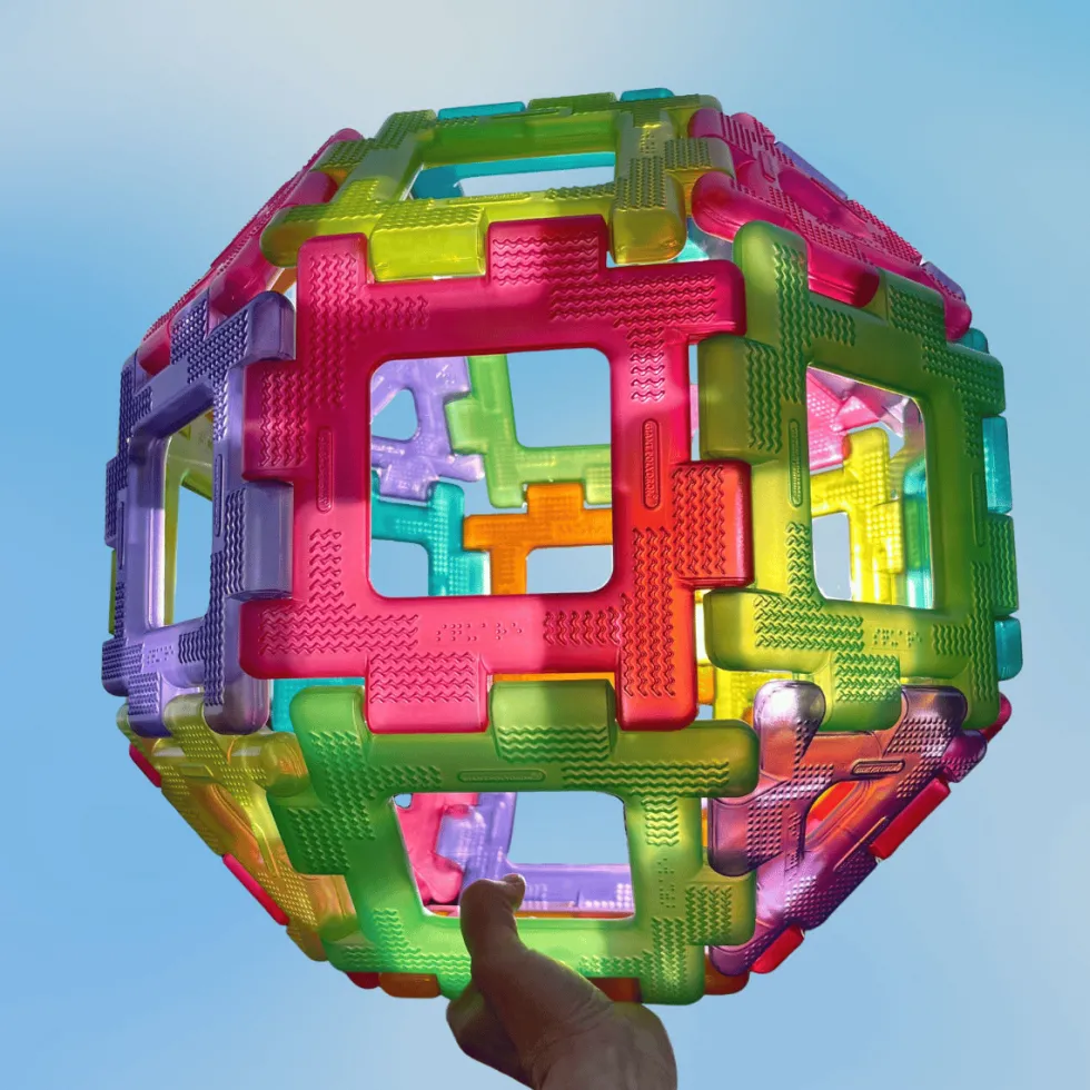 Polydron Large - Läpinäkyvä, 130 osaa