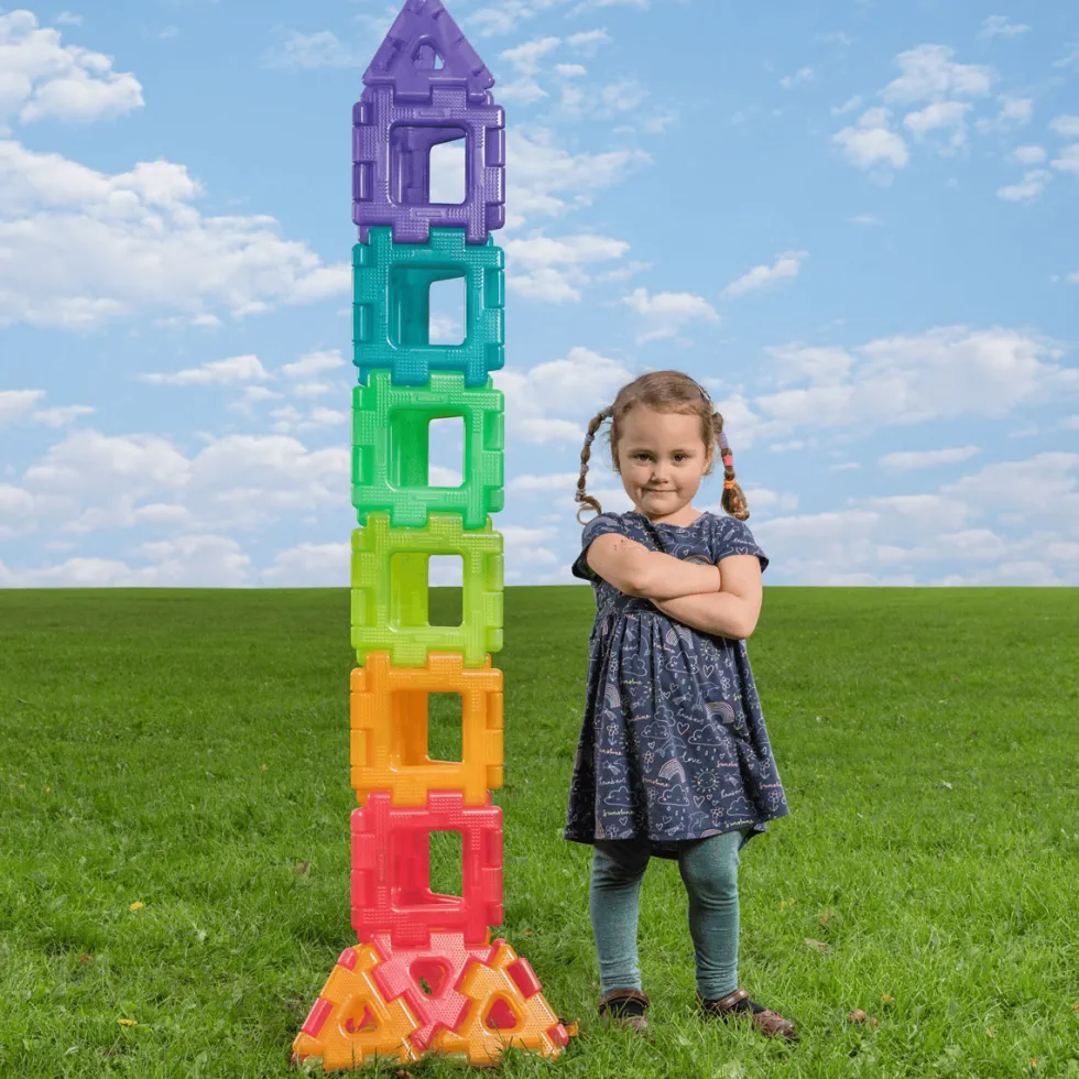Polydron Large - Läpinäkyvä, 130 osaa