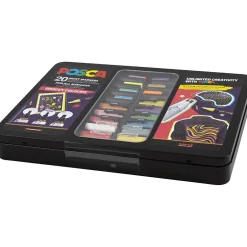 Posca-tussit kotelossa – Groovy Colours, 20 kpl