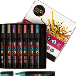 Posca tussit PC-5M - Metallivärit, 8 kpl