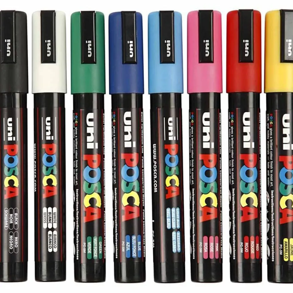 Posca tussit PC-5M - Perusvärit, 8 kpl
