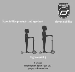 Potkulauta - Highwaykick 3, LED, Peach
