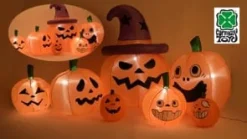 Puhallettava Halloween-kurpitsa valolla, 210 cm