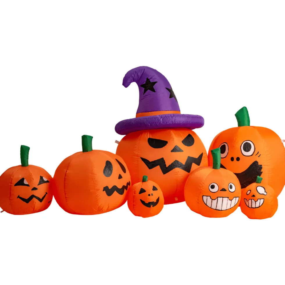 Puhallettava Halloween-kurpitsa valolla, 210 cm