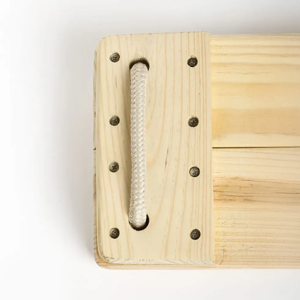 Puukeinu 44 x 17,5 cm (beige köysi)