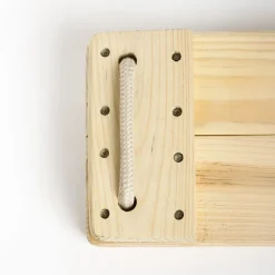 Puukeinu 44 x 17,5 cm - 6 metriä (beige köysi)