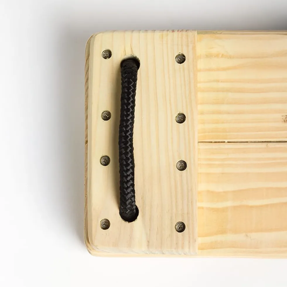 Puukeinu 44 x 17,5 cm (musta köysi)