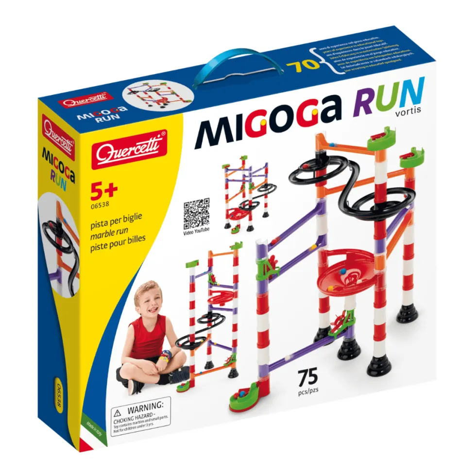 Quercetti Migoga Run Vortis kuularata, 75 osaa