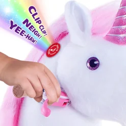 Ratsastettava yksisarvinen, pinkki, keskikoko