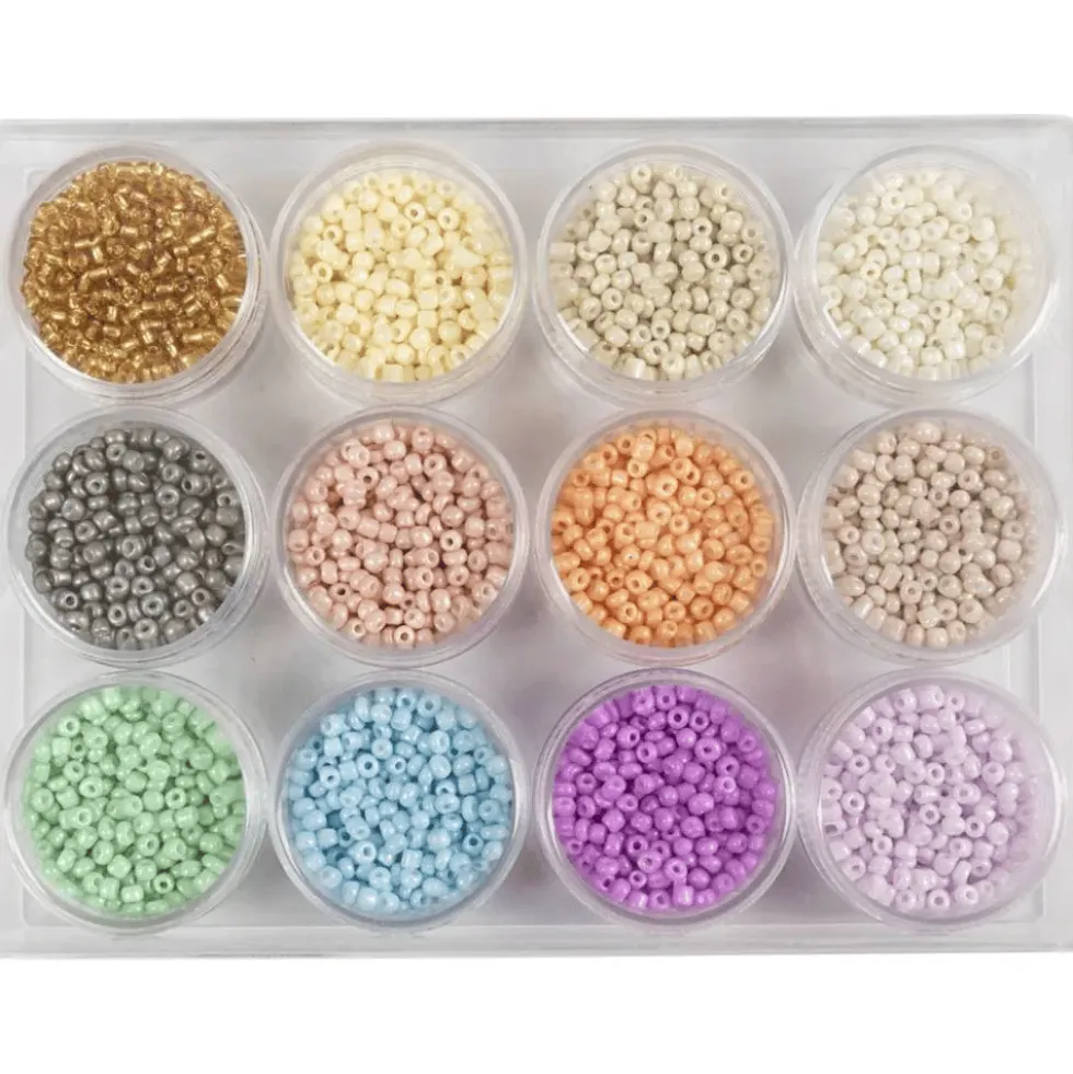 Rocaille-helmet Ø3 mm - Pastelli, 12x17 gr