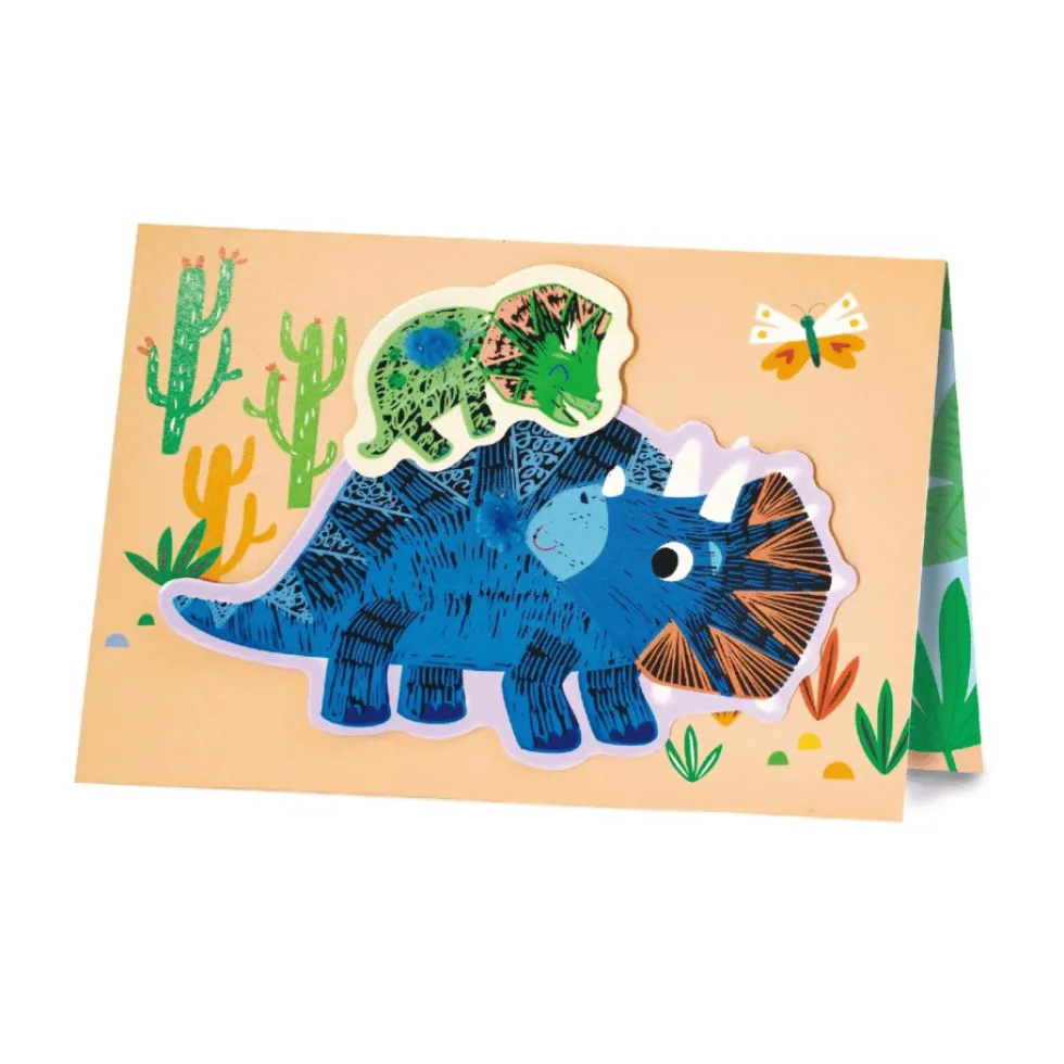 Scratch-onnittelukortit – Dinosaurukset, 3 kpl