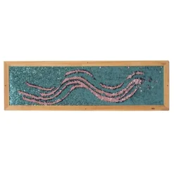 Seinäpaneeli paljeteilla - Aqua/Pink, 1 kpl