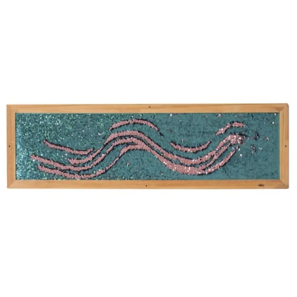 Seinäpaneeli paljeteilla - Aqua/Pink, 1 kpl