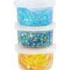 Sequin Clay 3 x 60 g – Sininen & keltainen
